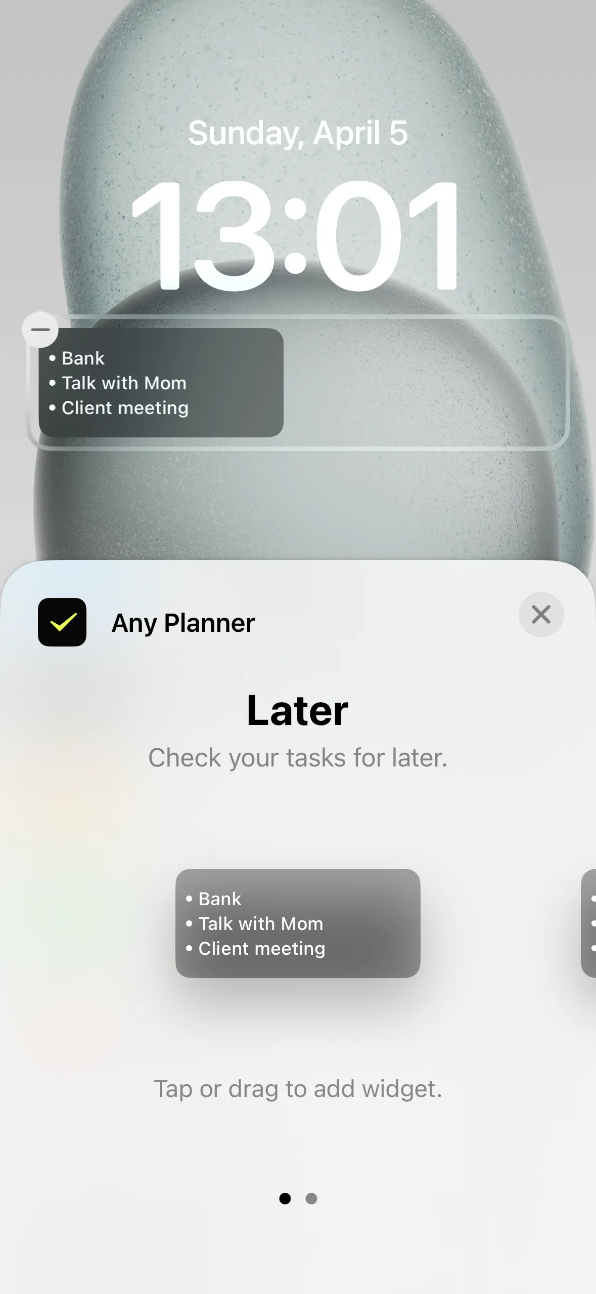 Choose a style & tap