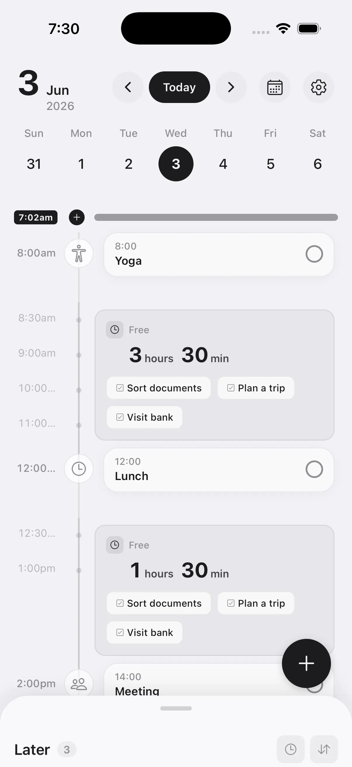 Tap the "Later" tab at the bottom of the screen