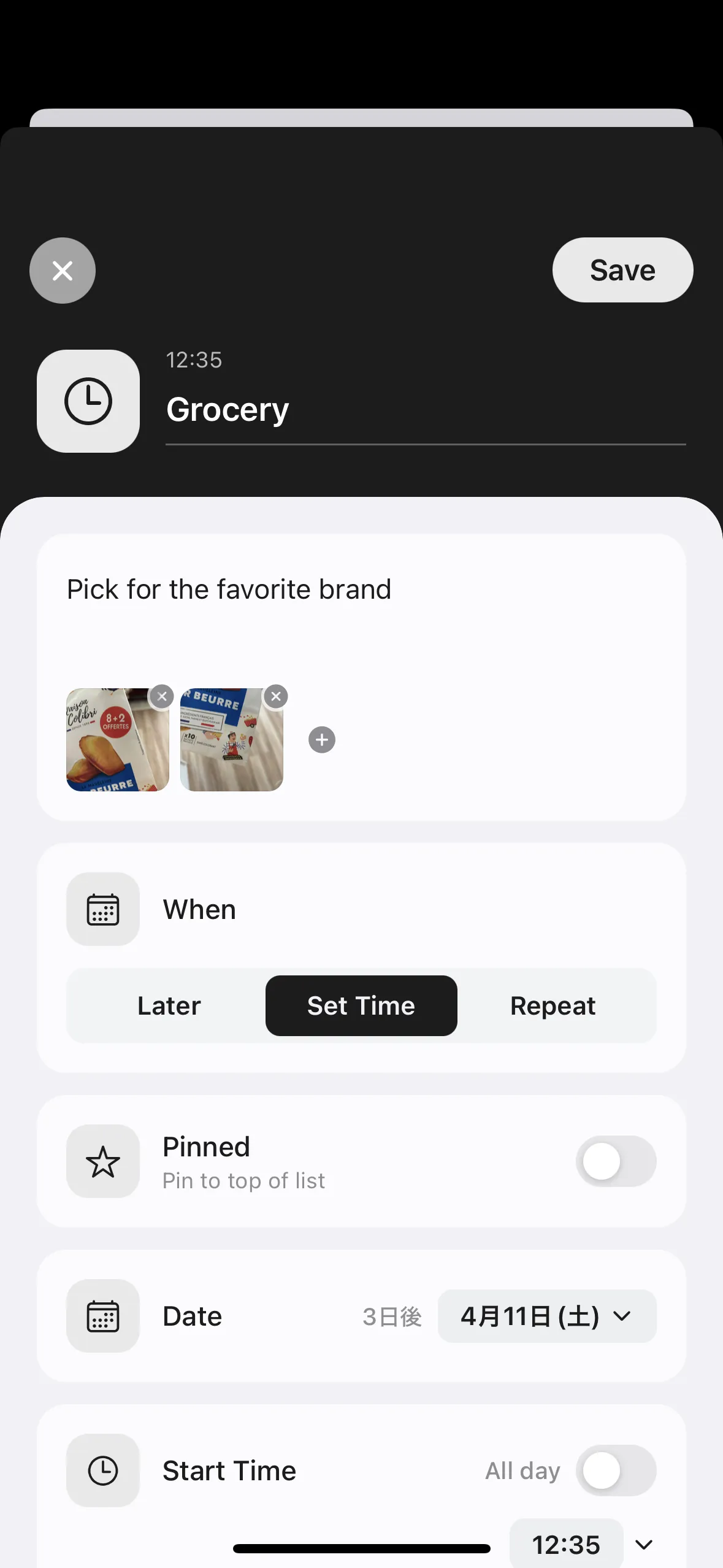 Adding images to tasks