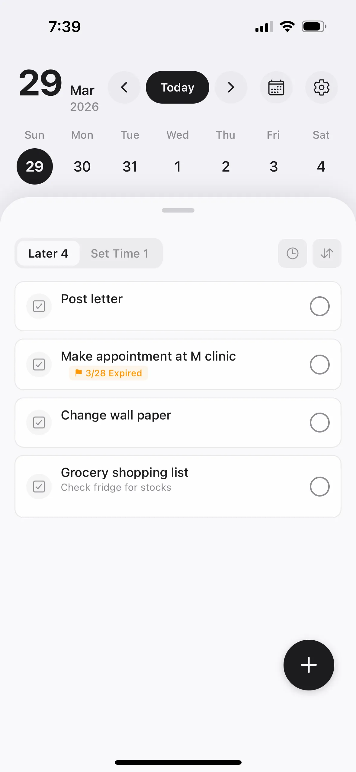 Completing a Task